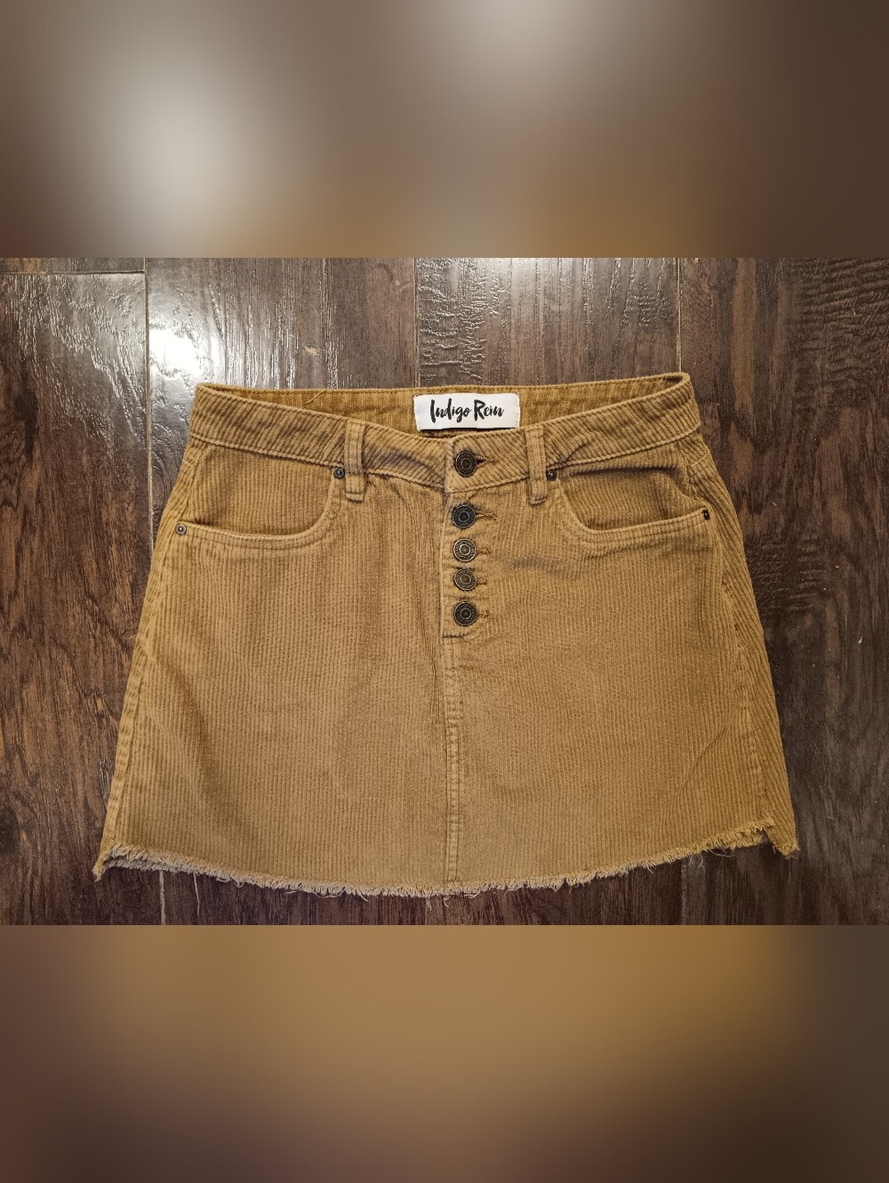 Indigo Rein 100% Cotton Corduroy Skirt